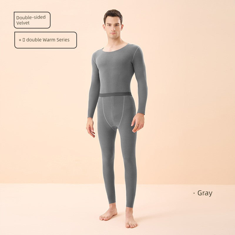 2023 New Arrival Dralon Mulberry Silk Cashmere Men's and Women's Fall and Winter Heattech Suit Lingerie Set Men Underwear