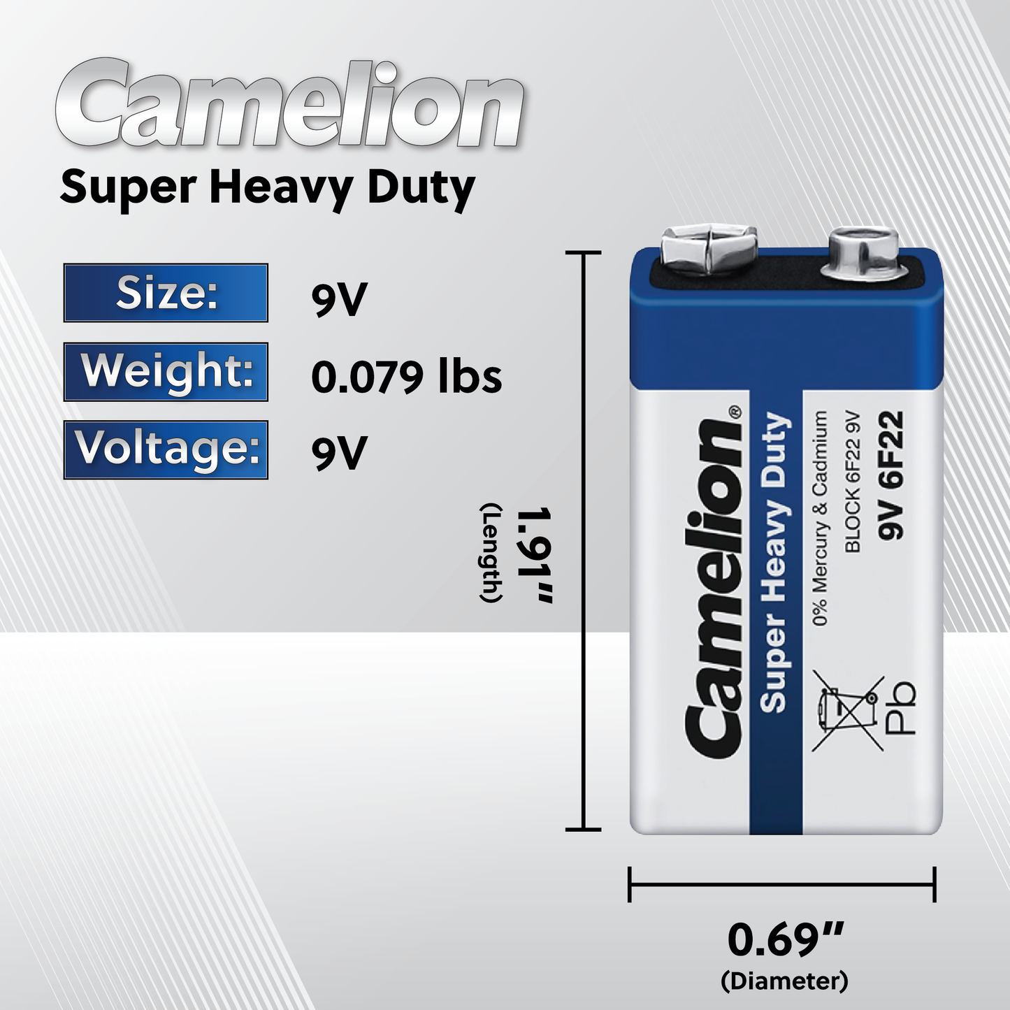 Camelion 9V Super Heavy Duty 1pk